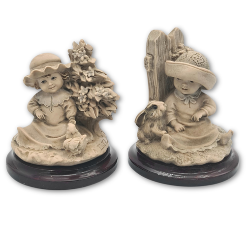 Capodimonte by Giuseppe Armani New Pals Figures 1993 Florence Girl Rabbit Bird - Picture 14 of 14