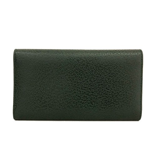 GUCCI Horse Bit Leather Long Trifold Wallet Green/7BE1546 - Picture 4 of 8