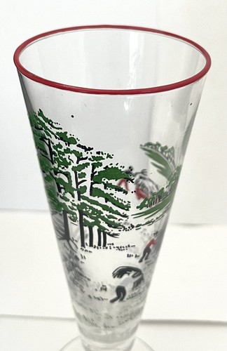 ONE 8.5" Pilsner Beer Glass- LIBBEY Currier & Ives - HAY / farm scene - Picture 4 of 8