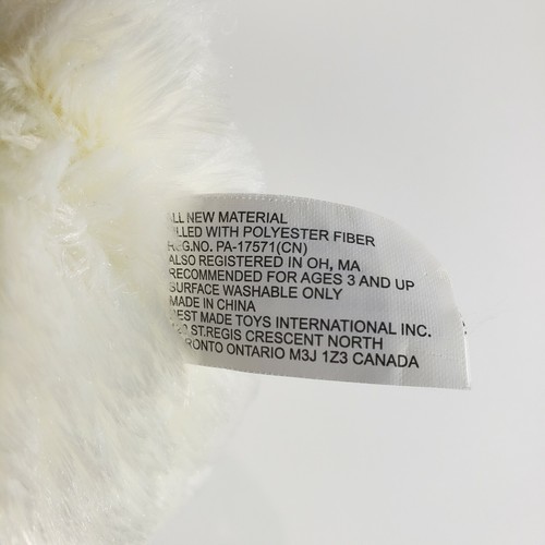 Best Made Toys elfenbeinweißer Teddybär (2015) mit roter Schleife Stofftier Plüschtier 13 Zoll - Bild 9 von 10