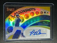 🔥 2021 SELECT SSP GOLD AUTO REFRACTOR HOLO PRIZM /10 MOONSHOTS PETE ALONSO METS