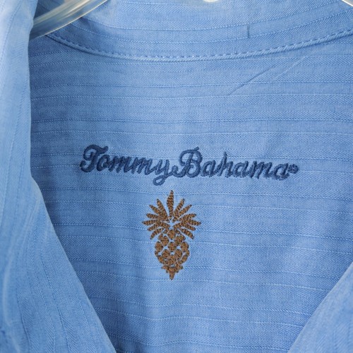 Tommy Bahama Men's Large 100% Silk Casual Button Up Shirt Blue Size L - Picture 5 of 12