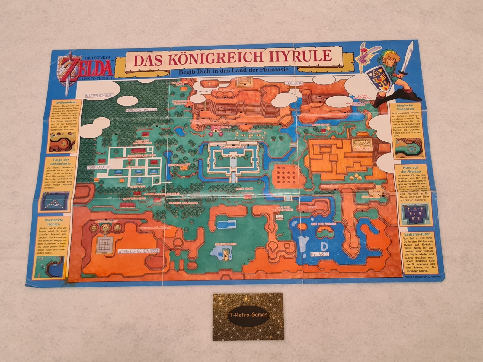 Mapa mapa SNES The Legend of Zelda A Link To The Past Das Kingdom Hyrule