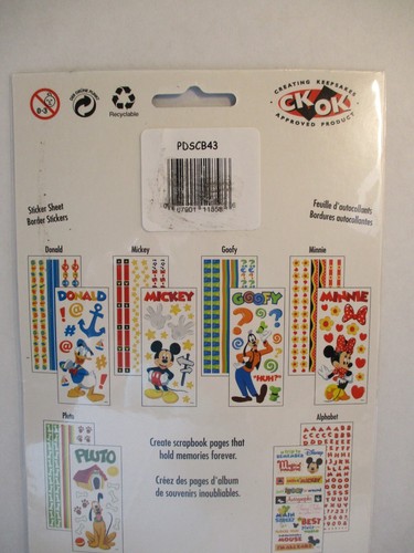 Sandylion Disney Scrapbook Stickers Mickey Mouse Magical Memories Fairy Tales - Picture 10 of 13