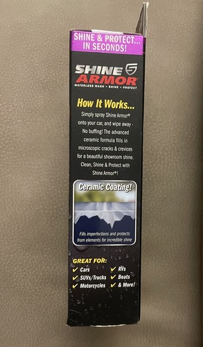 SHINE ARMOR Fortify 3in 1 Ceramic Coating Car Wax Polish 8 Oz..& 2 Cloths Kit - Picture 3 of 4