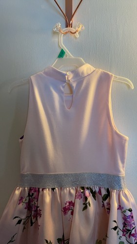 Pink Violet sleeveless pink floral girls Easter spring dress size 10 - Picture 4 of 11