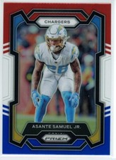 ASANTE SAMUEL JR 2023 Panini Prizm Red White Blue RWB #152 Chargers