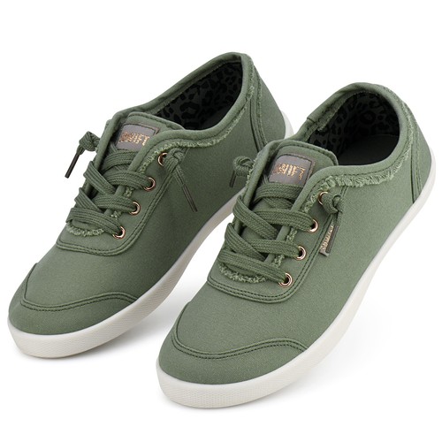 Sowift Women's Slip On Sneakers Casual Low Top Comfort Canvas Shoes Tennis Shoes - Picture 39 of 64