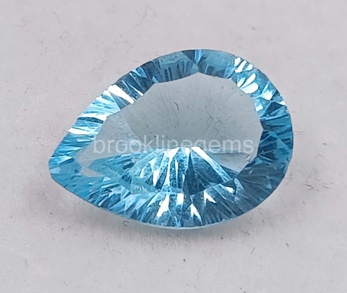 4.35 CT PEAR SHAPE NATURAL BLUE AQUAMARINE EGL CERTIFIED LOOSE GEMSTONE 5AOD - Picture 7 of 8