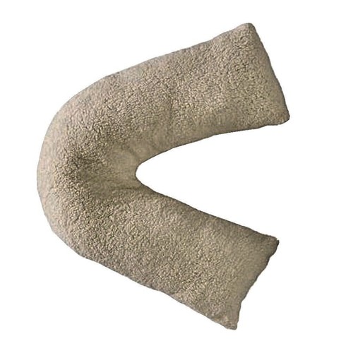 Teddy Fleece V Shaped Pillow Case Orthopedic Back & Neck Support Soft Cosy Cover - Picture 2 of 16