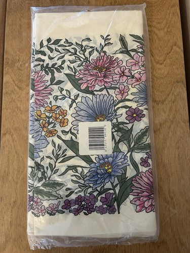 Vintage 1991 Party House Floral Table Cover 54” x 96” Designed By Kara NIP - Picture 3 of 3