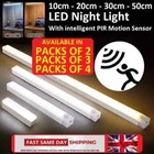 Wireless Strip Light LED PIR Motion Sensor USB Rechargeable Cabinet Closet Lamp