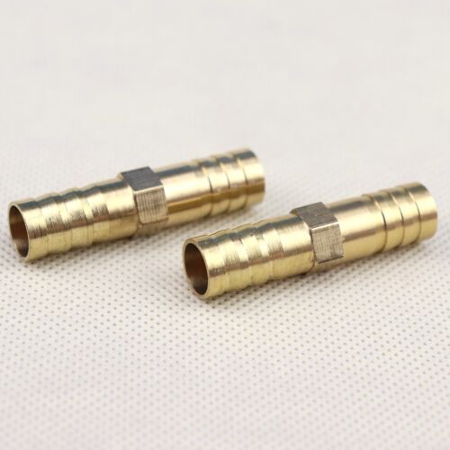 NEW Brass Hose Barb Mender Union Brass Fitting Gas Fuel Water Air 3/8" 10mm 2Pcs - Picture 6 of 7