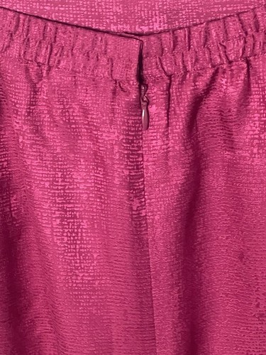 Conjunto de falda traje formal vintage Adrianna Papell 100 % seda fucsia 2 piezas talla 12P - Imagen 13 de 15