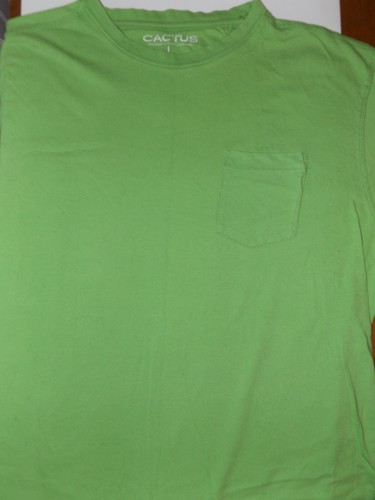 MEN'S SHORT SLEEVE POCKET SHIRT by "CACTUS" PREMIUM QUALITY COTTON *LARGE L@@K ! - Picture 2 of 5