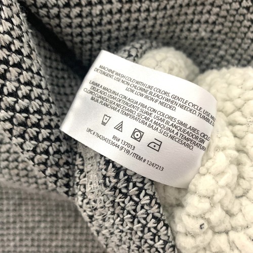 Orvis Men's Shirt Top Brighton Quarter Zip Pullover Size L Black Sherpa Fleece - Picture 4 of 7