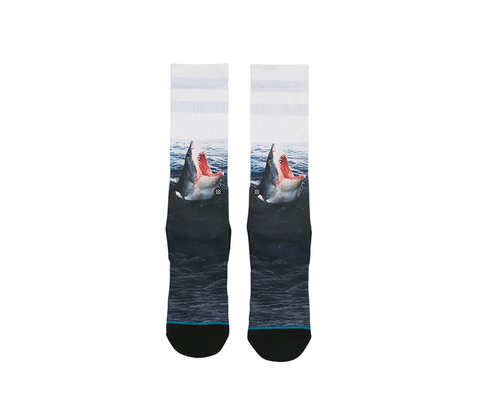 STANCE LANDLORD CREW SOCKS.NEW BLUE SHARK CUSHION ARCH CALF UK SIZES 6 - 13 W22. - Bild 2 von 4