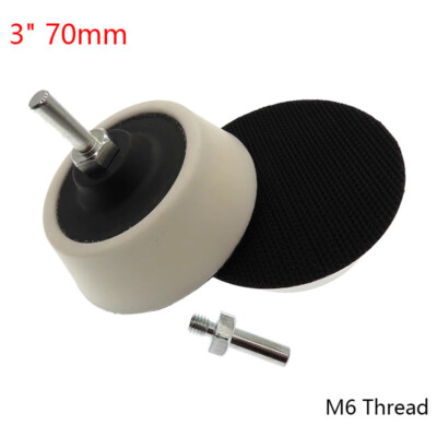 3'' 70mm Hook & Loop Sanding Backing Pad Discs M6 Thread For Sanding Disc Drill