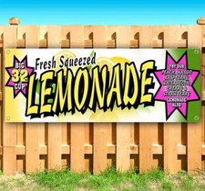FRESH SQUEEZED LEMONADE Advertising Vinyl Banner Flag Sign Many Sizes DRINKS
