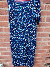 Julipa Designer Ladies Dress, UK14/EU42/US10, Multicoloured Dots, Polyester VGC 