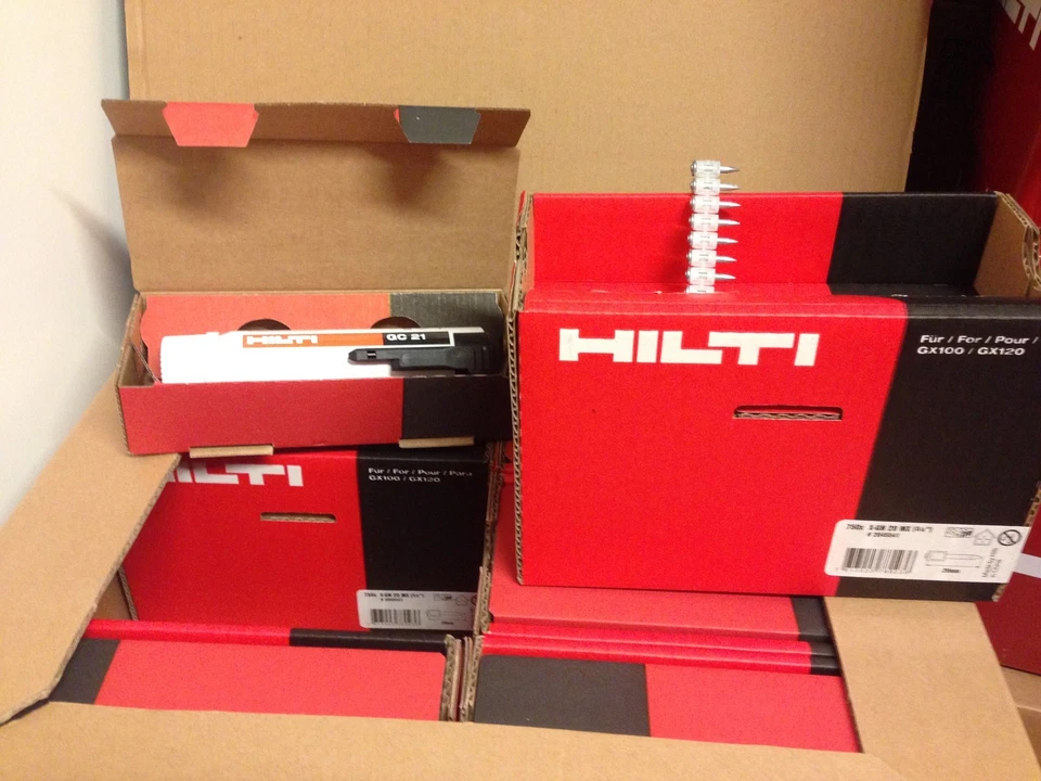 750 x clous HILTI X-GN 20MX 20mm pour GX 120 avec cartouche de gaz GC 21 - Photo 1/4