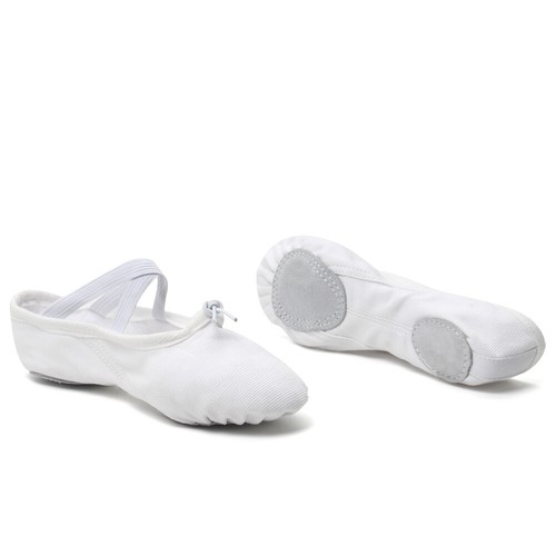 Zapatos de ballet de lona dividida para niños adultos talla 24-45 - Imagen 7 de 23