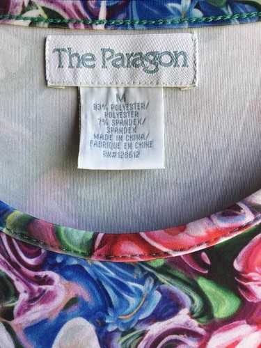 NEW Women's S-XL Multicolor Floral Garden Reflections Dress Knee Length -Paragon - Picture 9 of 12