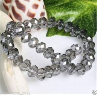 Jewelry Faceted 148pcs 3*4mm silver white Roundelle Crystal Beads DIY! Jewelry Faceted 148pcs 3*4mm silver white Roundelle Crystal Beads DIY!