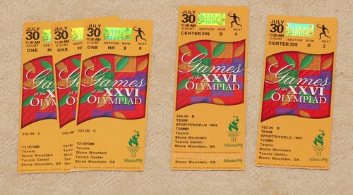 LOT of 11 - 1996 Atlanta Olympics TENNIS TICKETS - complete set except one - Picture 6 of 7
