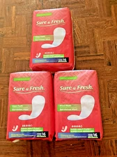 Maxi Pads Set of 3 Sure & Fresh Super Heavy Flow Unscented Maxi Pads
