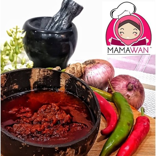MALAYSIAN - Sambal Tumis Paste (Homemade/RTE/MRE Food/Halal) Mamawan 3x250g - Picture 3 of 4