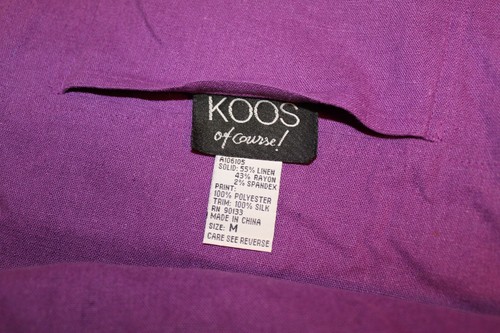 KOOS Of Course! Vintage Multi-Colored Reversible Blazer Size Med Purple Jacket - Picture 12 of 12