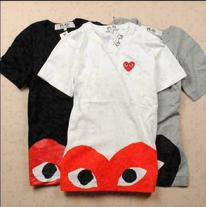cdg half heart tee