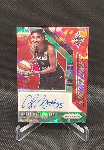 2020 Panini Prizm WNBA Signatures Green Ice Prizm Angel McCoughtry #SG-AMC Auto