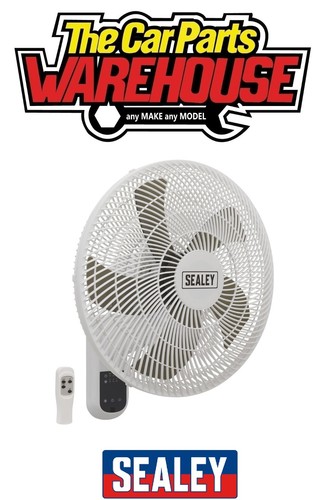 Sealey SWF18WR 230V White Wall Fan 3-Speed 18in with Remote Control and Timer - Picture 1 of 6