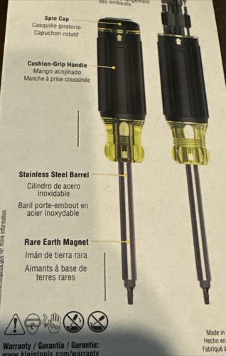 Klein Tools 32307 27-in-1 Multi-Bit Tamperproof Screwdriver - NEW!! - Picture 6 of 8