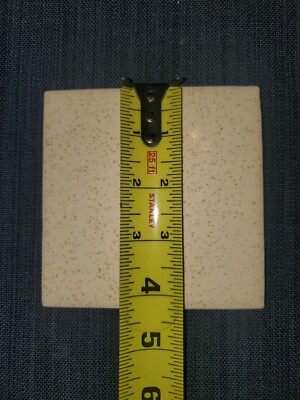 1 Vintage Robertson Oatmeal Gold Tan Speckled 4-1/4'' Square Ceramic Wall Tile. 