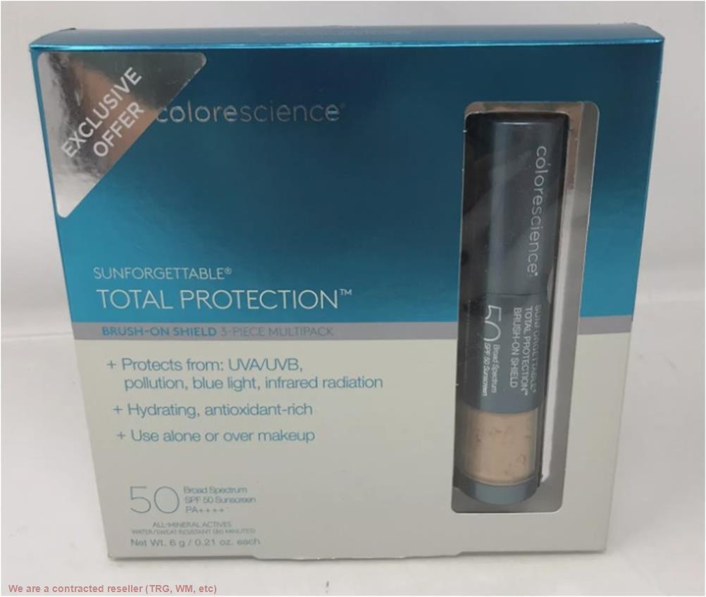 Щеточка для полной защиты от солнца Colorescience- SPF 50 в упаковке - СРЕДНЯЯ