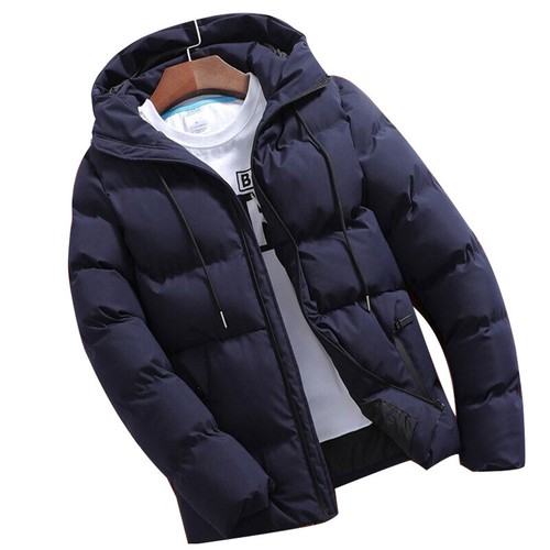 Herren Winter Warme Jacke Ski Schnee Dick Kapuze Puffer Parka Gesteppt Windfes ⊿ - Bild 5 von 14