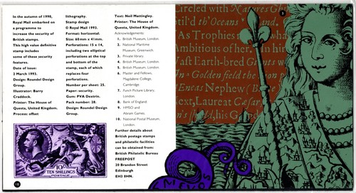 GB 1993 - £10 Britannia Definitive - Presentation Pack Pack No. 28 - Picture 2 of 2