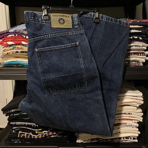 Y2K Baggy Southpole 40x31 Early 2000s Skater Embroidered Denim Skate Jeans - Picture 2 of 5