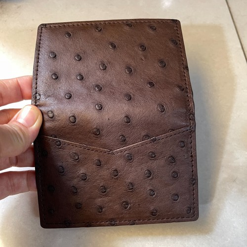 Browwn OSTRICH GENUINE LEATHER SKIN CREDIT CARD HOLDER/ WALLET CARD/ CARD HOLDER - Picture 12 of 15