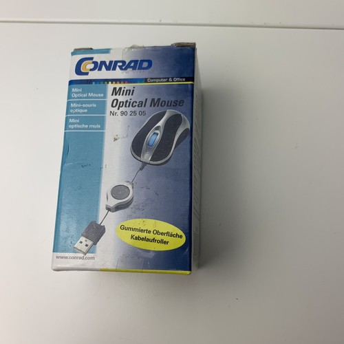 Conrad Mini Optical Mouse w/ Retractable USB Cable - Picture 1 of 6