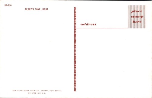 Postcard Nova Scotia Peggy's Cove Lighthouse Vintage Unposted - Picture 2 of 2