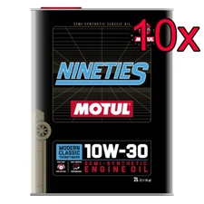 [Case of 10] Motul Classic Nineties 10W-30 Semi-Synthetic Engine Motor Oil 2L