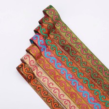 15mm Jacquard Ribbon Trim Indian Decorative Style Border Craft Costume Apparel
