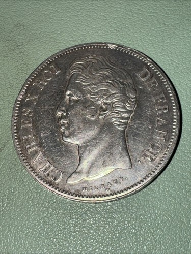 1830 A 5 Francs Charles X World Silver Crown KM728.1 Paris Details 2nd Kingdom - Picture 2 of 7
