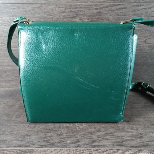 Vintage Girl Scout Handbag Purse Dark Green - Picture 3 of 11