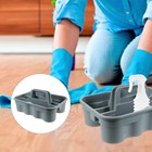 Cleaning Basket for Supplies Multi Compartments Plastic Container