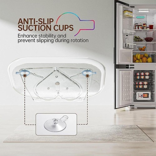 Lazy Susan Turntable Organizer for Refrigerator,Countertop Rotating Storage Rack - Picture 6 of 29